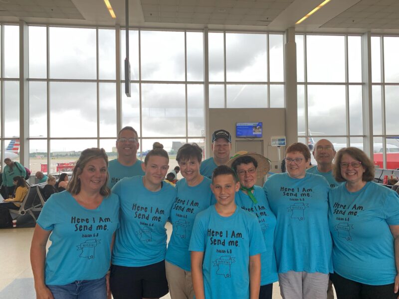 Mission Team preparing to fly to Mississippi for a week at Back Bay Mission