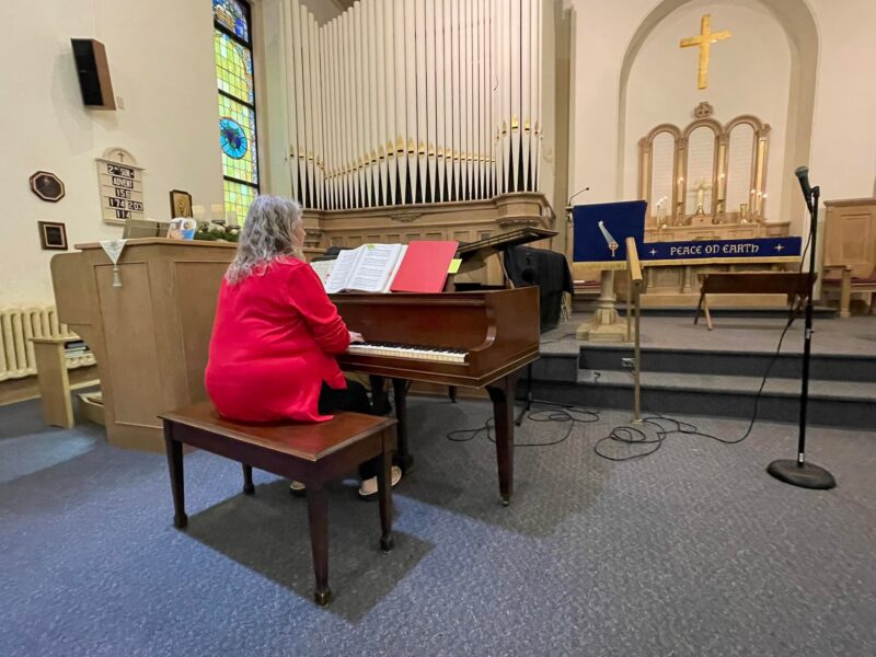Sharing musical gifts during our Christmas “Music on the Move” program with local UCC churches.
