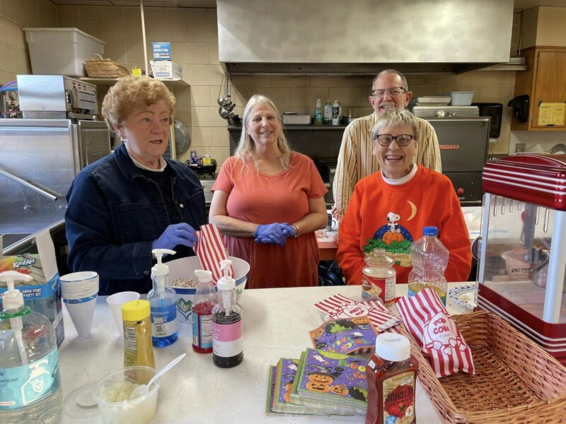 Serving Snacks at our Trunk or Treat Event