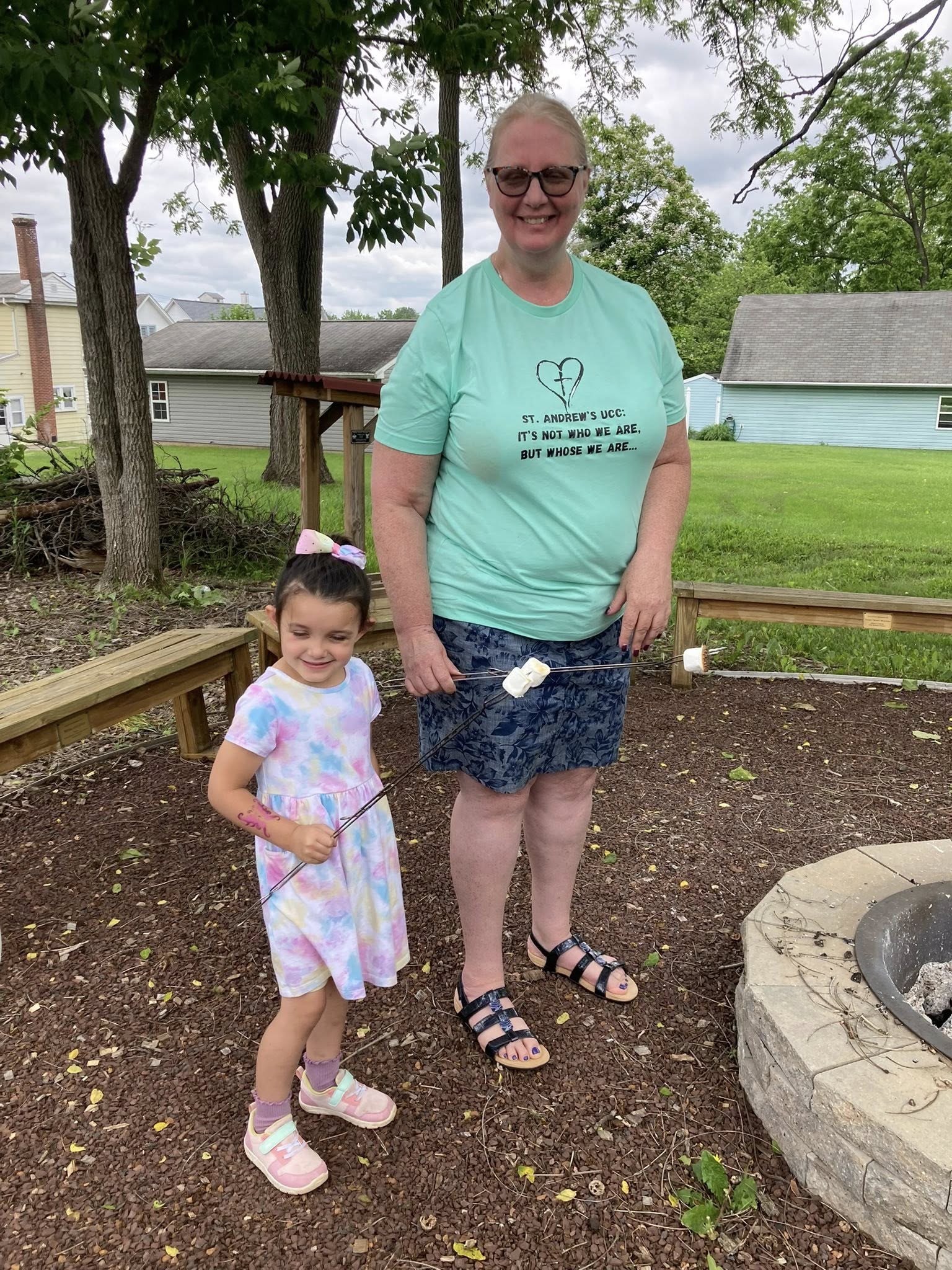 Enjoying some delicious marshmallows